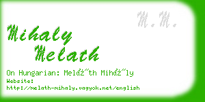 mihaly melath business card